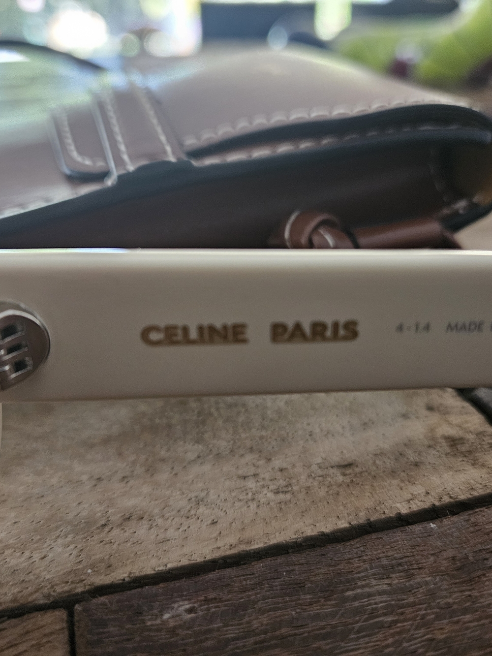 Celine ZEBRA Eyeglass with Gold Logo & Case - Picture 6 of 7